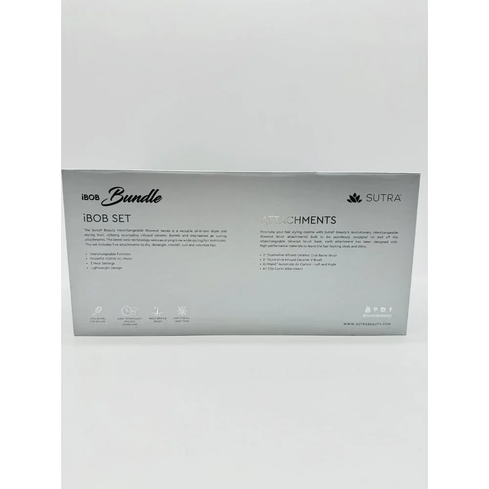 SUTRA BEAUTY 6PC iBOB bundle: interchangeable base, brush heads, curlers